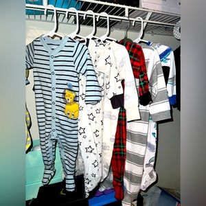 6 month footie baby sets